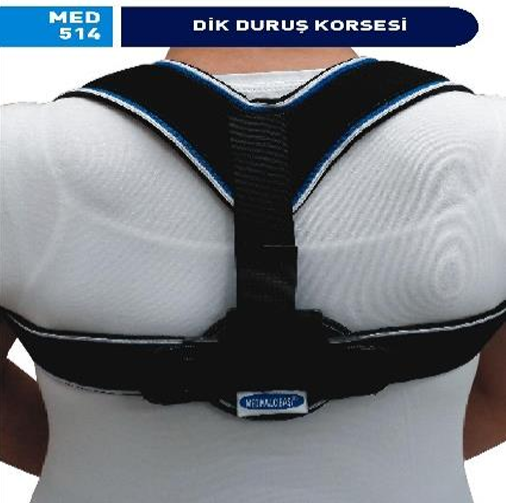 MED-514 DİK DURUŞ KORSESİ (SİYAH)