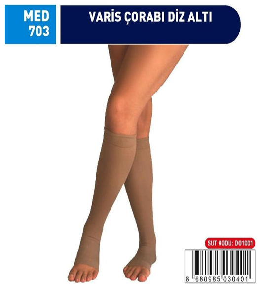 MED-703 VARİS ÇORABI DİZALTI