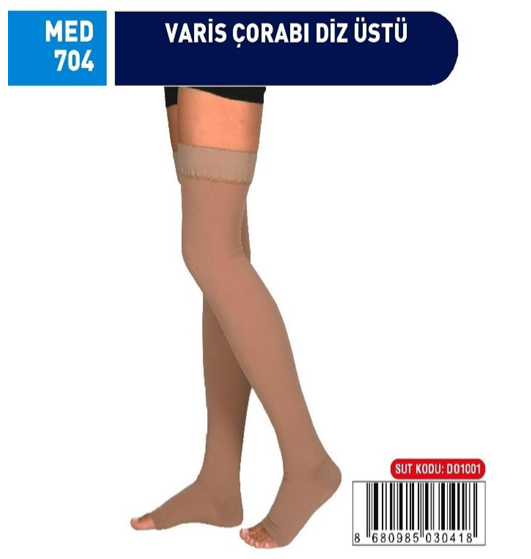 MED-704 VARİS ÇORABI DİZÜSTÜ