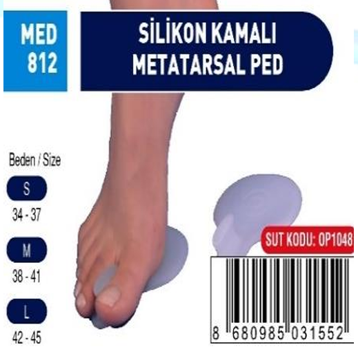MED-812 SİLİKON KAMALI METATARSAL PED
