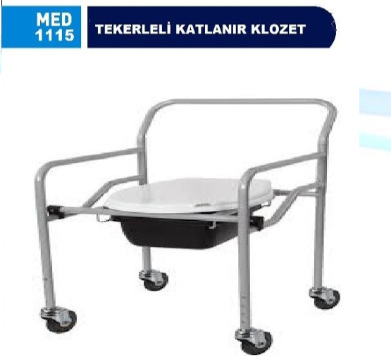 MED-1115 TEKERLEKLİ KATLANIR KLOZET